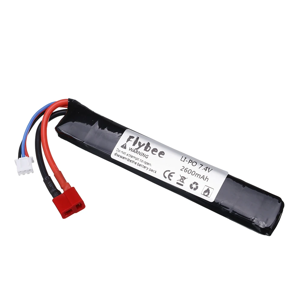 Aggiorna la potenza 7.4V 2200mah 2600mAh Lipo batteria per AKKU Mini Airsoft BB pistola ad aria elettrica giocattoli parti di pistola M4A1/AK # 128 mm