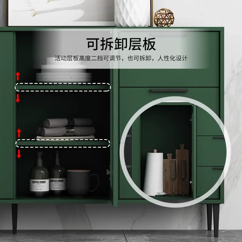 خزانة شاي بباب زجاجي للمنزل بسيط وحديث وخزانة شاي وخزانة وعاء الطعام