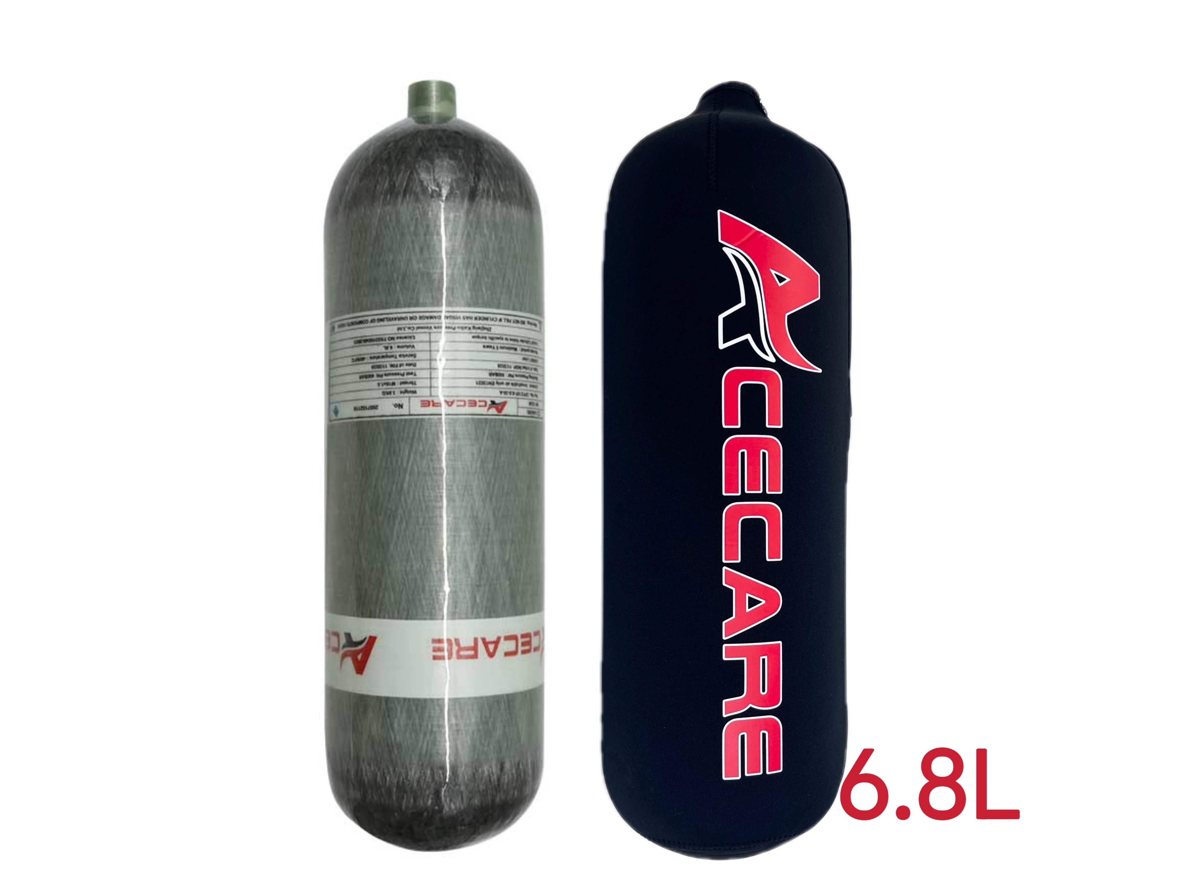 

ACECARE 4500Psi 300Bar 6.8L Carbon Fiber Cylinder With Cylinder Bag Protective Case HPA High Pressure Air Tank For Scuba Diving