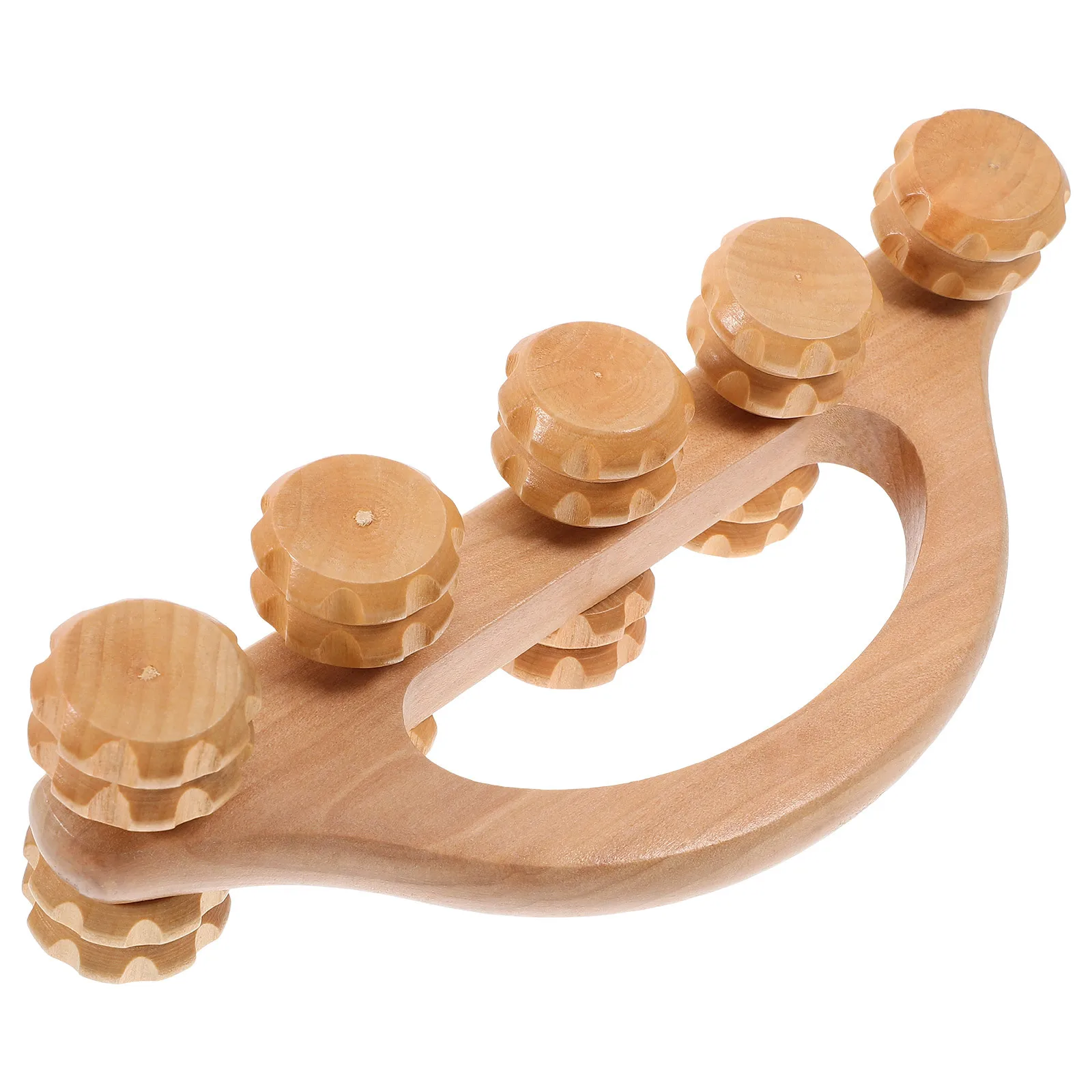 Natural Wooden Massage Roller Durable Handle Muscle Pain Relief Portable Body Massager Tool Massage Roller Wooden Foot Massager