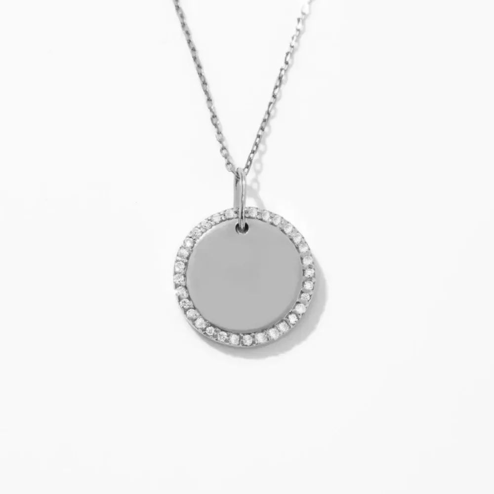 

2025 Coin Shape Design Pendant Necklace Zircon Personalized Fashion Items