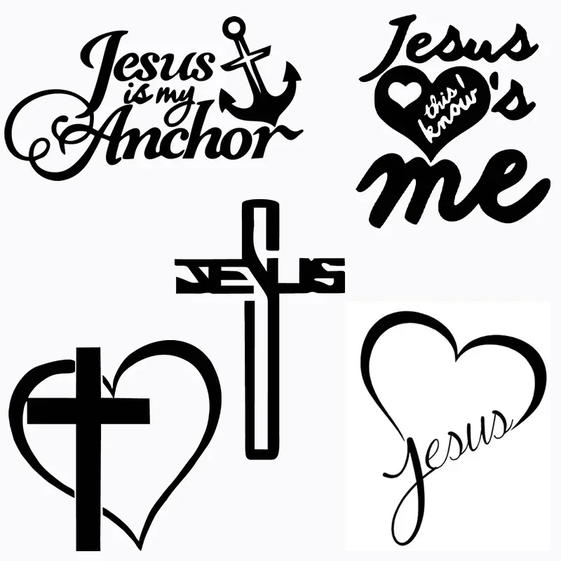 

Jesus Cross Faith Christian Car Sticker Auto Body Bumper Windows Motorcycle Laptop Walls Vinyl Film Decal Car Tuning Accessories
