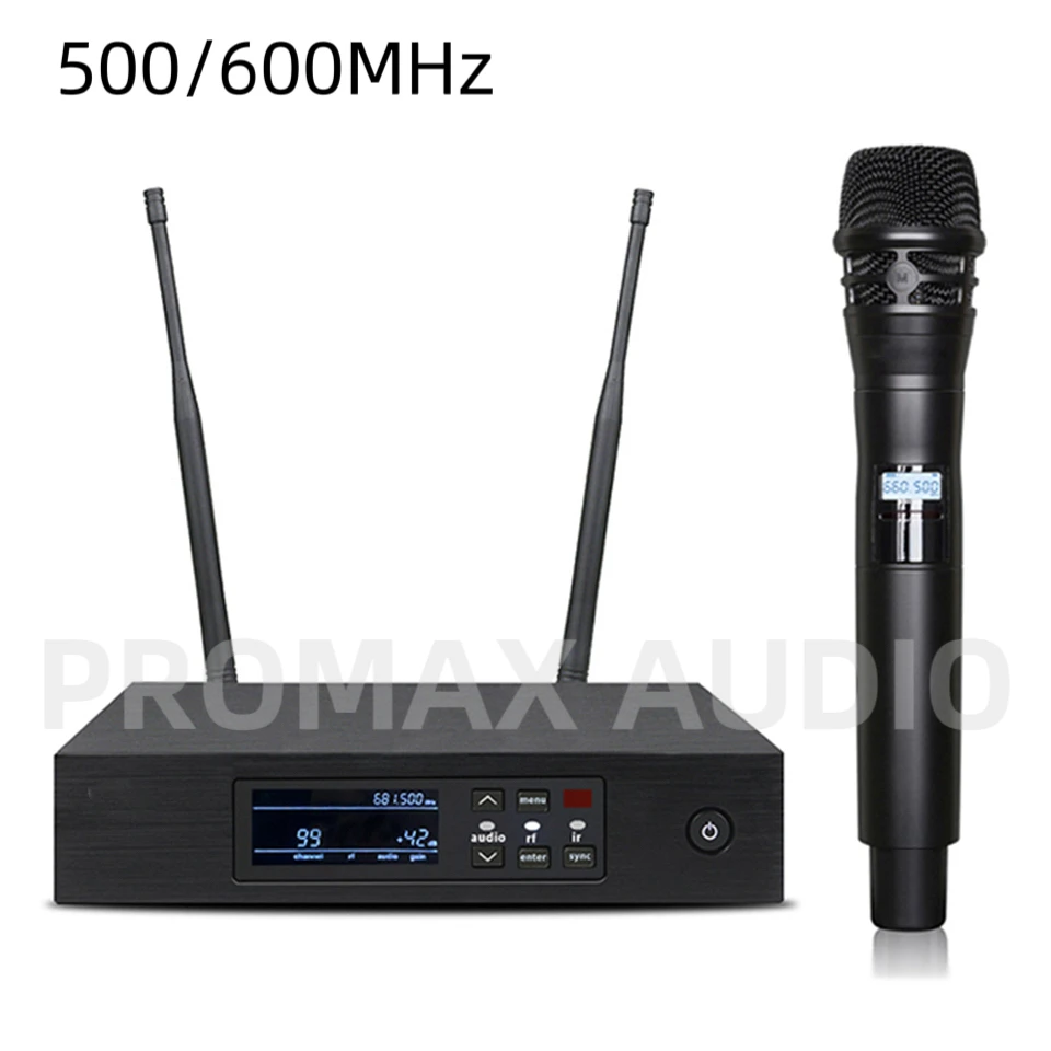 QLXD-KSM8-Black 500MHz/600MHz Metal Handheld UHF High-Quality Professional Wireless Microphone For Stage Performance Singing