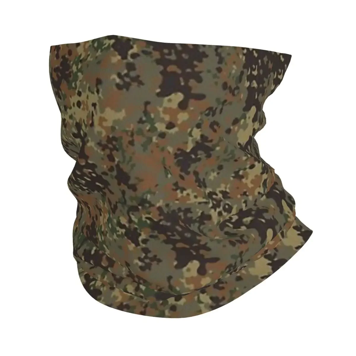 Flecktarn Camouflage Bandana Neck Gaiter Printed Mask Scarf Multi-use Cycling Scarf Cycling For Men Women Adult All Season