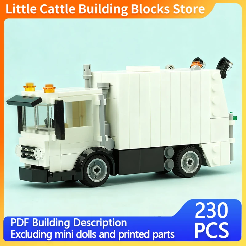 City Car Model MOC Building Bricks Garbage Transport Truck Modular Technology Children Holiday Gifts Assemble Toys Suit