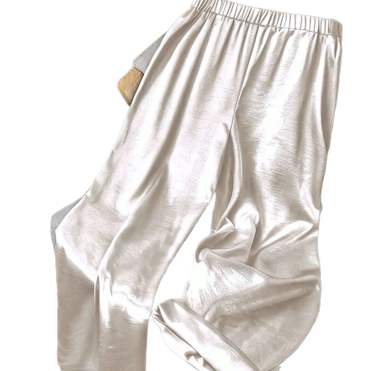 High Waisted Loose Hanging High-end Wide Leg Pants Look Slim 2025 New White Women's Wide Leg Pants
