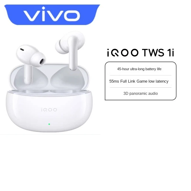 iQOO TWS 1i Wireless Earbuds | 45H Long Battery Life | 55ms Low Latency Gaming | AI Call Noise Cancellation