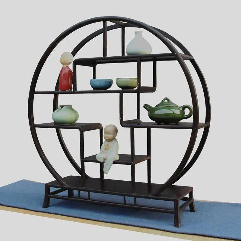 Red Sandalwood Small Bogu Frame Purple Clay Pot Shelf Mahogany Chinese Antique Duobao Pavilion Solid Wood Display Stand