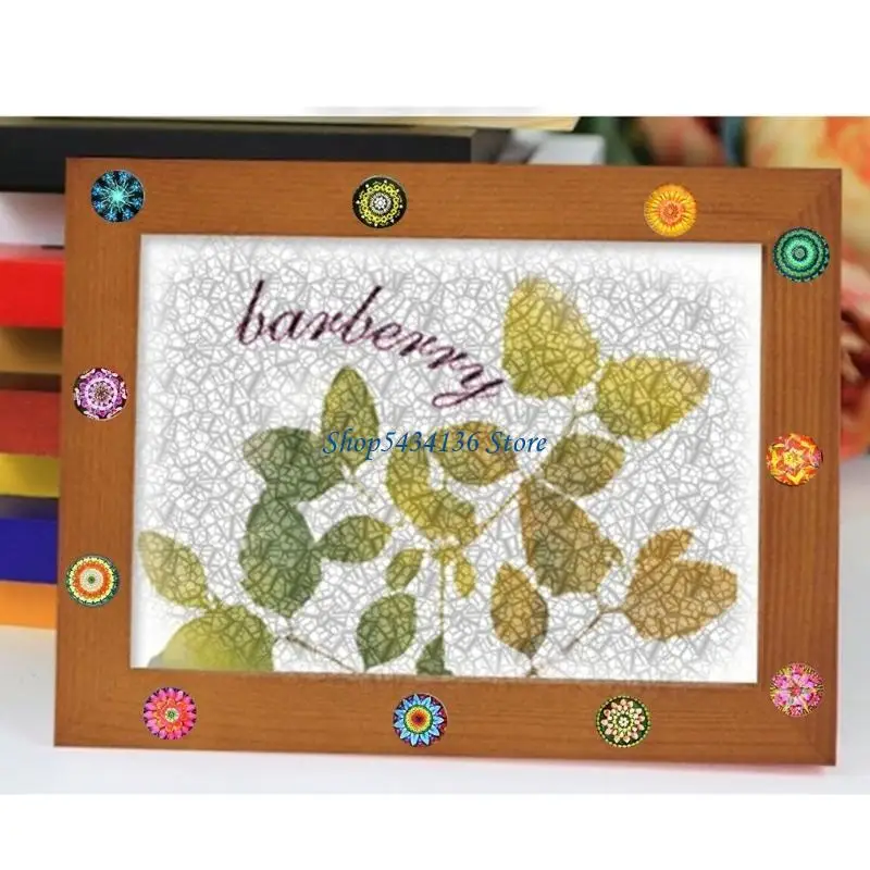 H7ED 100 Stück bedruckte Glaskuppel-Cabochons, gemischte Farben, Blumenmuster, rund, Kunsthandwerk, Mosaikfliesen für die von