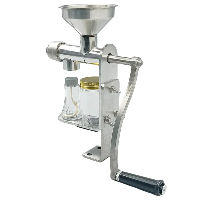 Stainless Steel Manual Oil Press Small Household Peanut and Sesame Press Walnut Rapeseed Oil Cold and Hot Oil Press