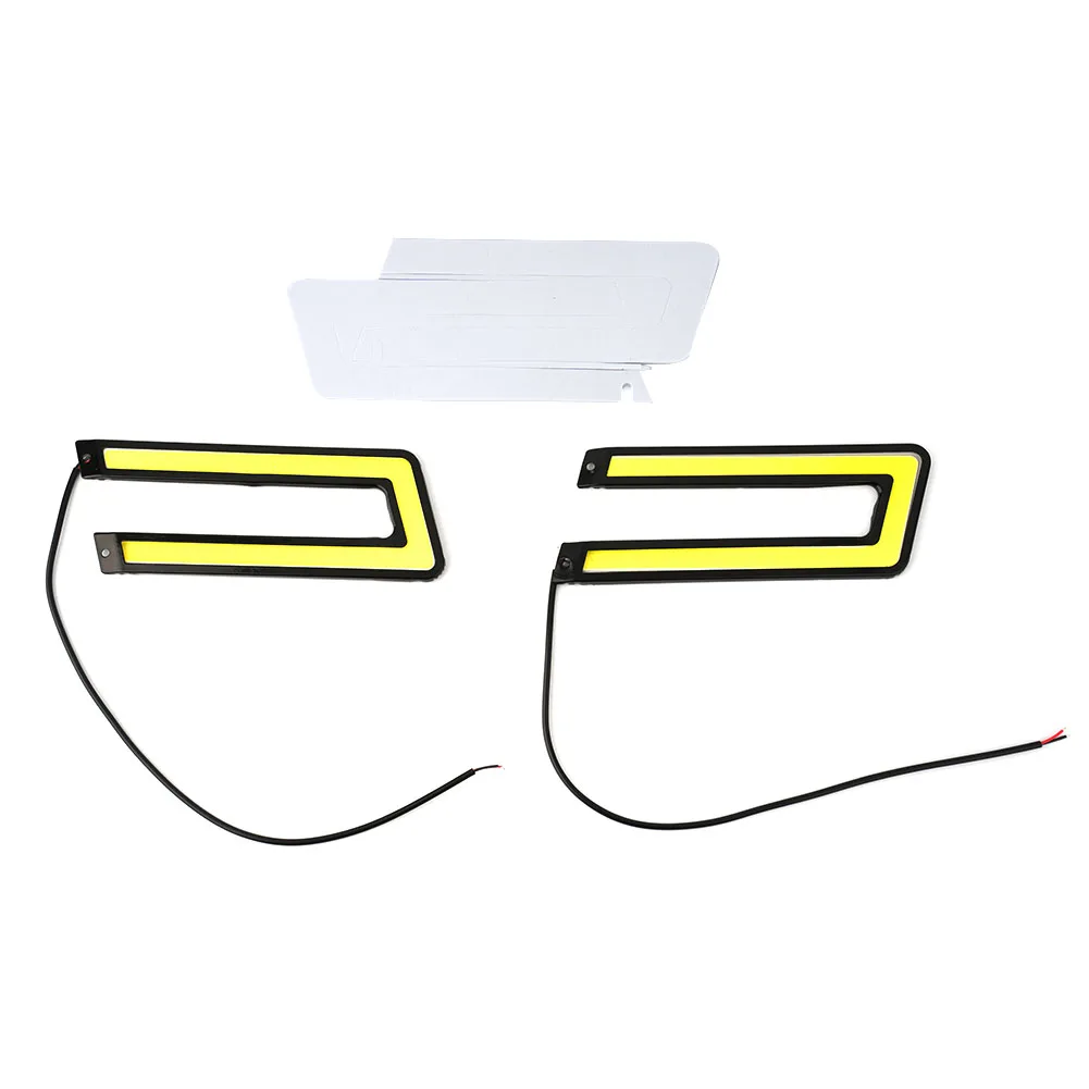 Clear LED Daytime Running Light with Black Matte Shell 1000 Hours Continuous Running 6000K 8000K Temperature Control