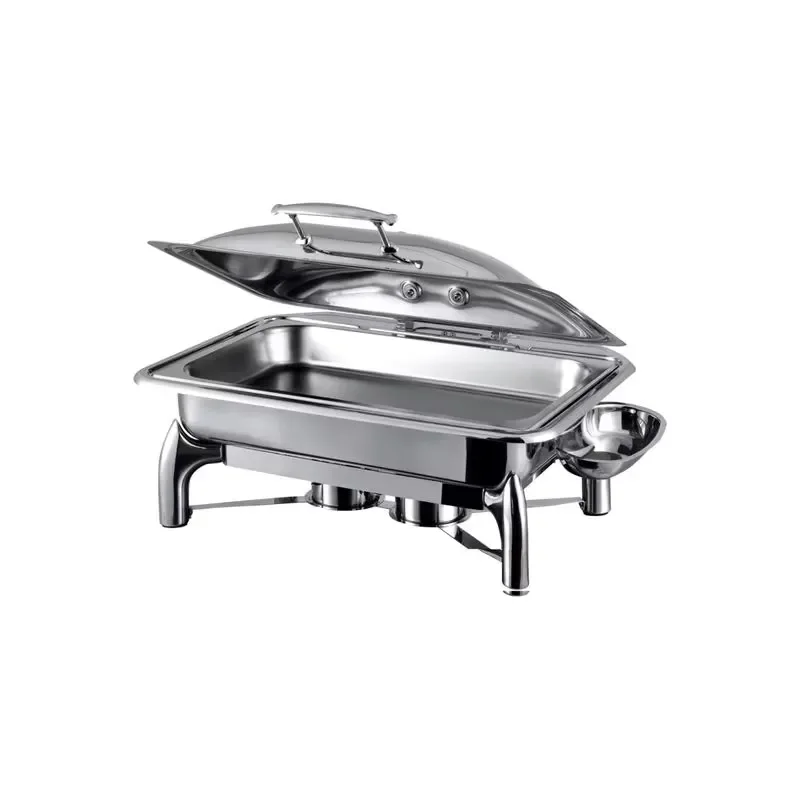 Stainless Steel Rectangular Hydraulic Hot Pot Warmer for Hotel Buffet Food Service Commercial Grade Heating Equipment
