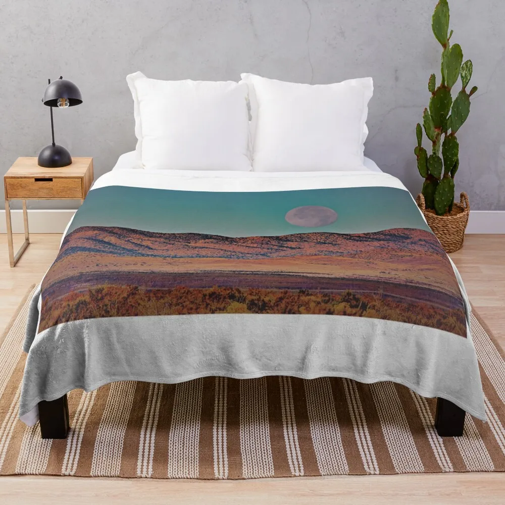 

Beaver Moon Over The Old West Trail Throw Blanket Sofa Throw Soft Blankets