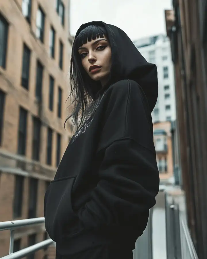 Herren-Hoodie mit Gothic-Teufelshorn-Motiv, Damen-Print mit Horror- und Dark-Art-Muster, Death-Metal-Punk-Streetwear, Herren-Oberteil – Detail 4