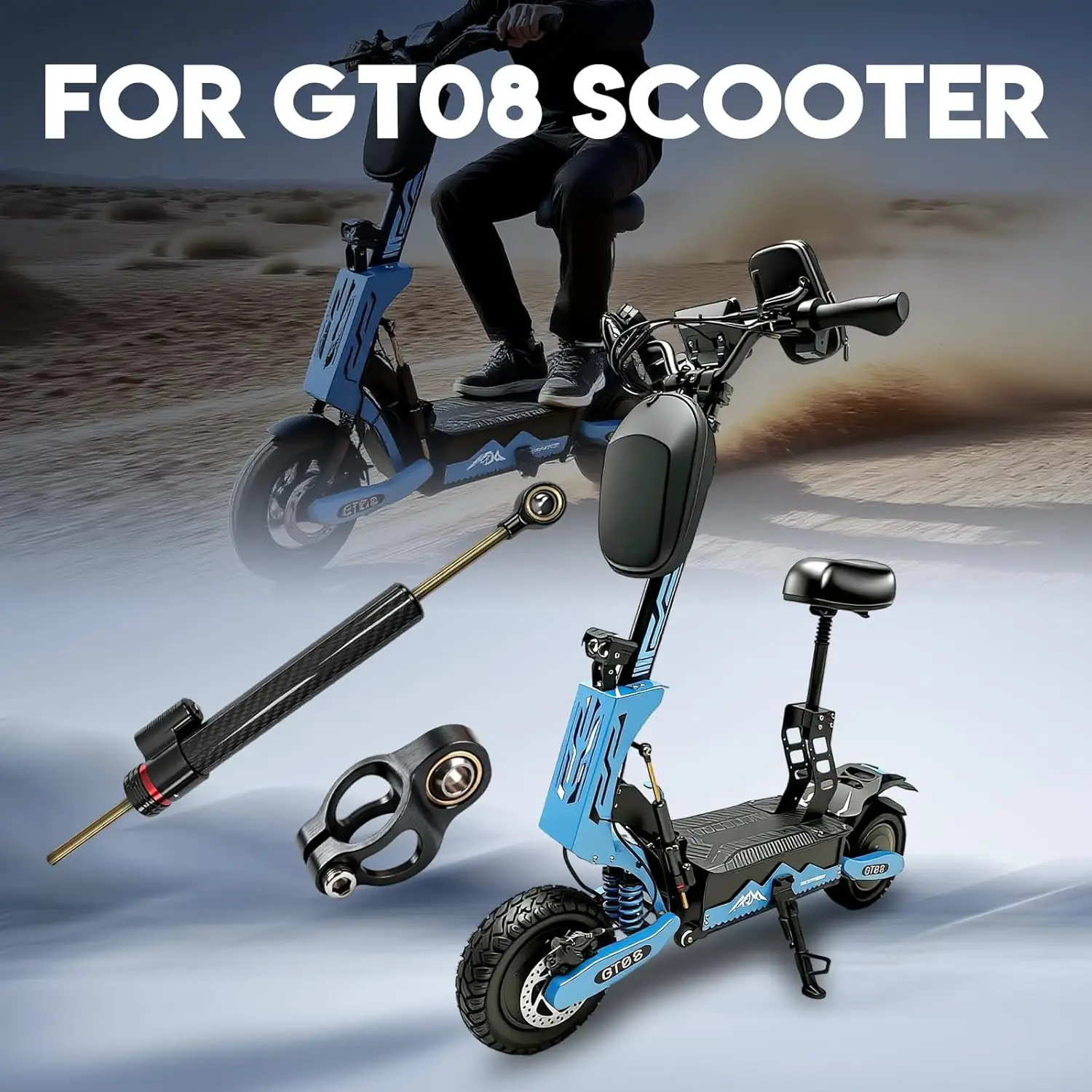 [345 мм] моторизованный скутер GT08, линейный адаптер стабилизатора рулевого управления мотоцикла для Yamaha YZF R1/R3/R6/R15/R25 FZ1 FZ8 FZ09