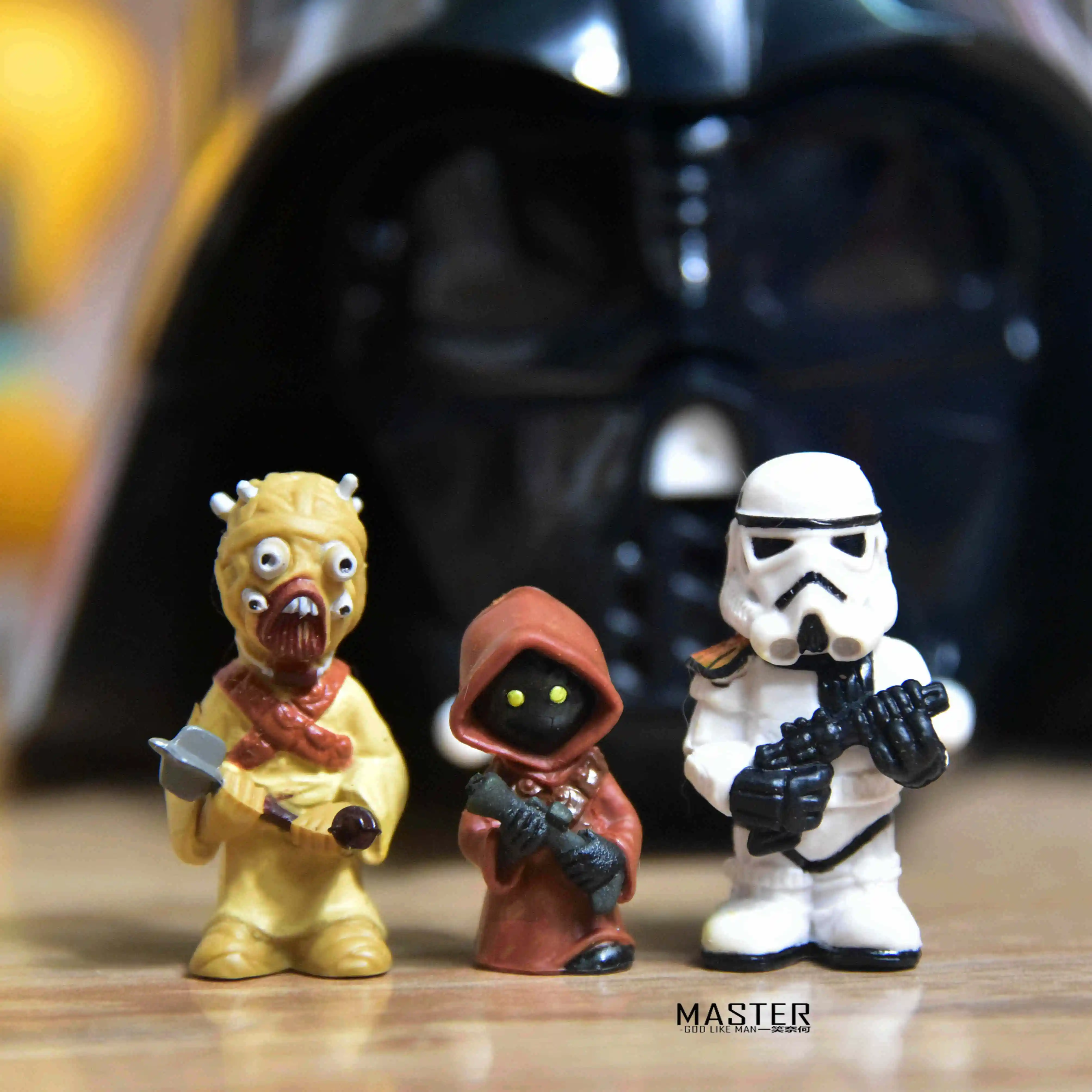 Star Wars Mini-Size Kawaii Tusken Raider Stormtrooper Jawa Pop Geschenken Speelgoed Model Anime Figuren Verzamelen Ornamenten