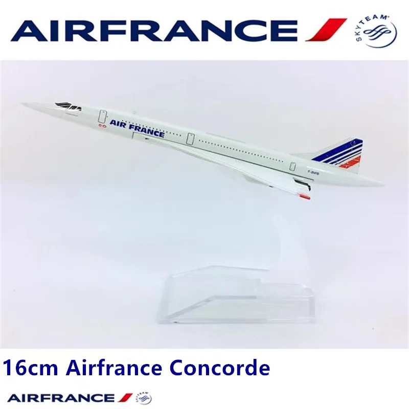 

2025 New 16cm Model Diecast Alloy Metal Airplane Air Franch/British Airways Concorde Aircraft With Base Collection Display Gifts