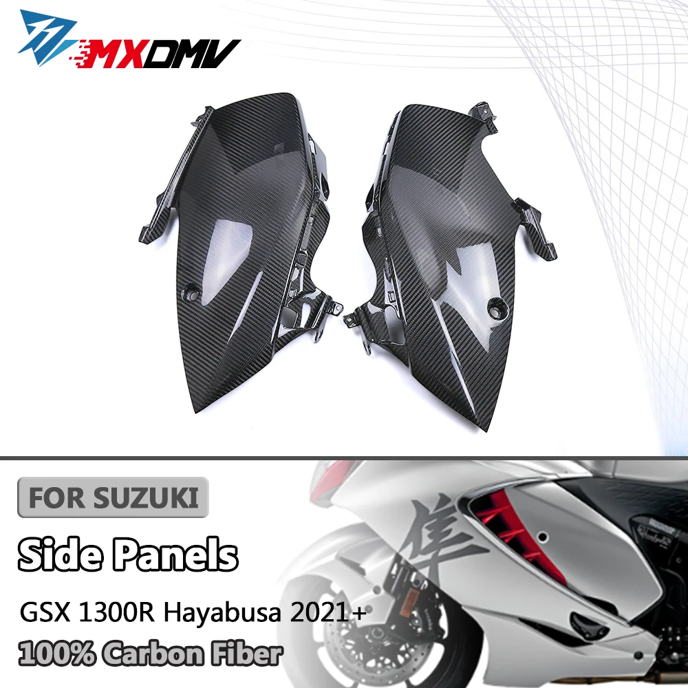 For Suzuki Hayabusa GSX1300R GSX-1300R 2021 + 100% 3K Full Real Carbon Fiber Motorcycle Accessories Side Panels Fairing