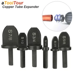 Copper Tube Expander Set Pipe Hole Flare Extender Swage Air Conditioner Refrigerator Takeover Drill Bit Repair Imperial Triangle