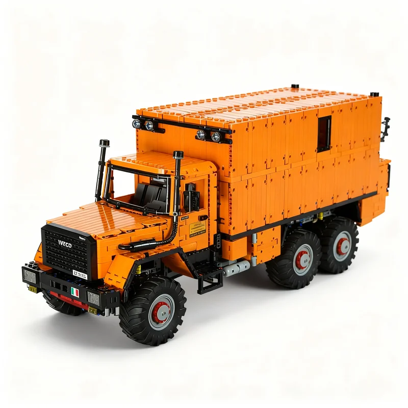5138pcs MOC Iveco PA Overland Technical Vehicle Engineering Model Building Blocks Advanced Build Pack Premium Crafts Toy Gift