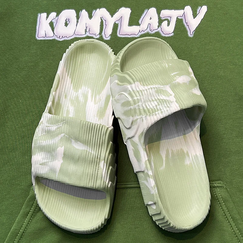 Kamuflaż Tie-dye mokasyny unisex buty wsuwane wybór na zewnątrz lekkie sandały na co dzień dla mężczyzn kryty domowe kapcie damskie