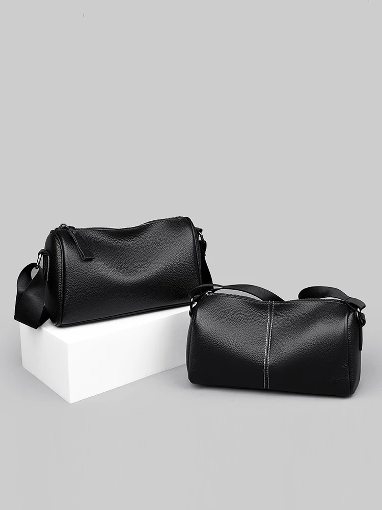 

Classic Genuine Leather Men's oulder Bag Top Layer Cowhide Motorcycle Casual Crossbody Bag Faionable Leisure Handbag