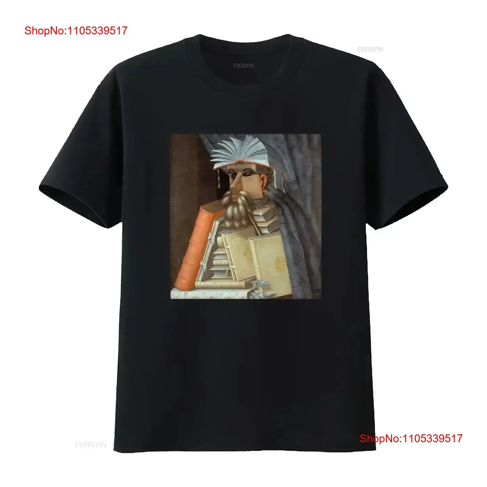 The Librarian Giuseppe Arcimboldo Painting T Shirt Late Renaissance Mannerist Style for Her Him Art Lover vintage Washed