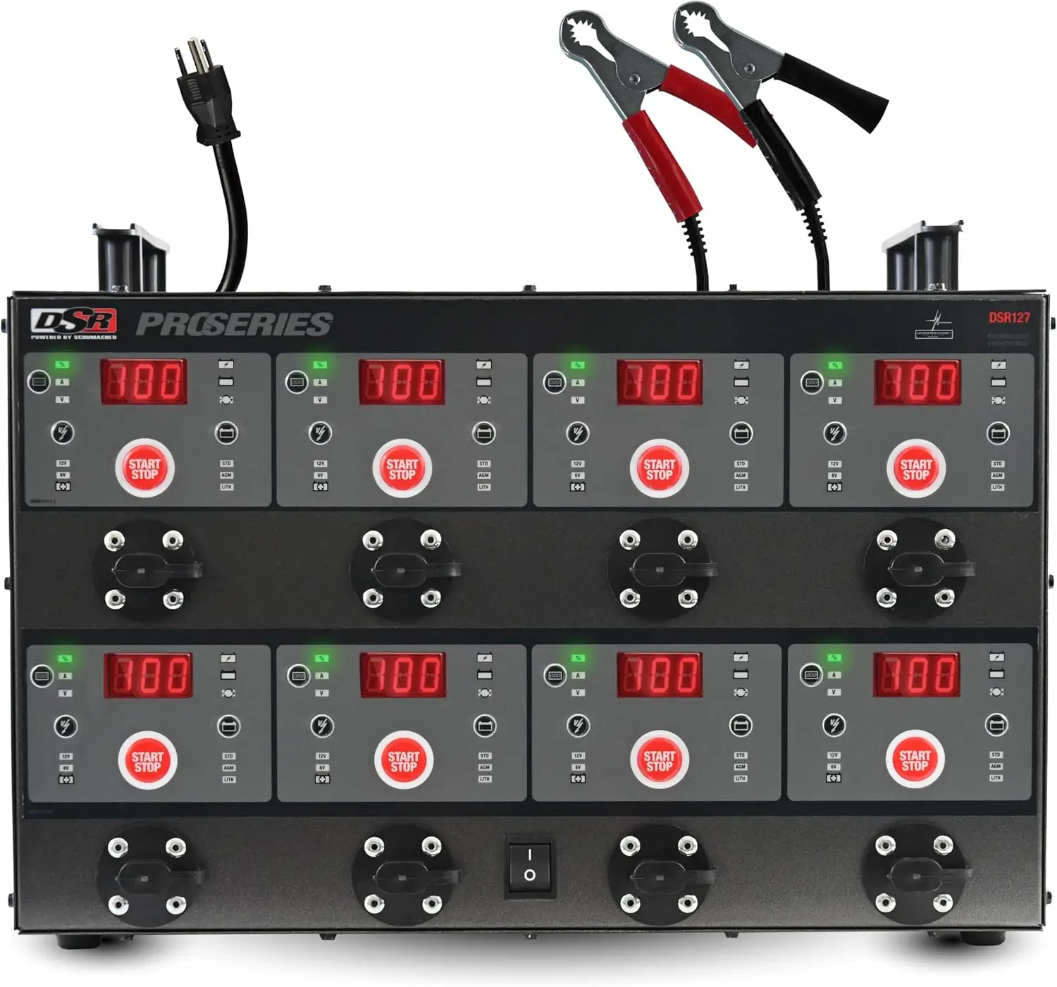 

8-Bank Smart Battery Charger/Maintainer for Cars, Motorcycles, Marine - 6V/12V Fully Automatic with Wide Compatibility