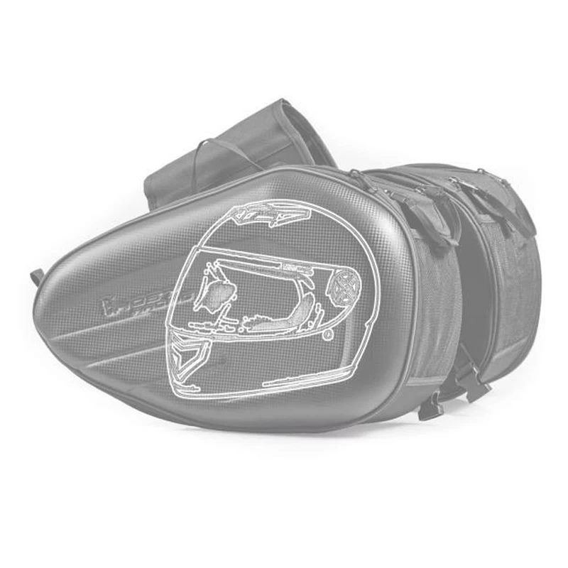 Motorcycle Accessories Waterproof Racing Race Helmet Travel Bags Suitcase Saddlebags Luggage Rear Seat Side Bag With Raincoat