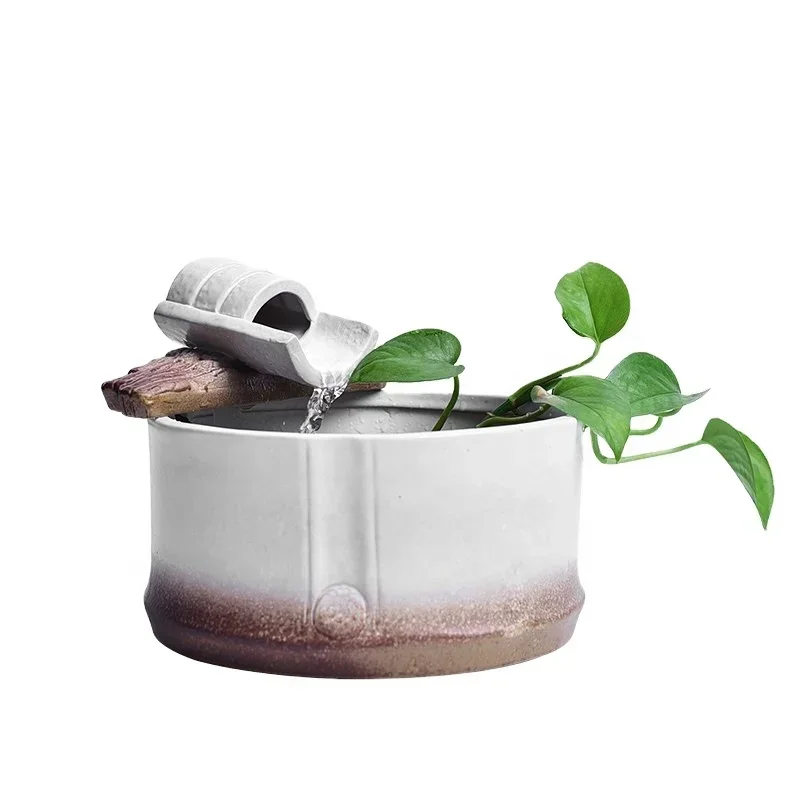 

Hot salesZen style help relax resin fountain ornament with water flow clear mind calm down gift water fun circula office desk de