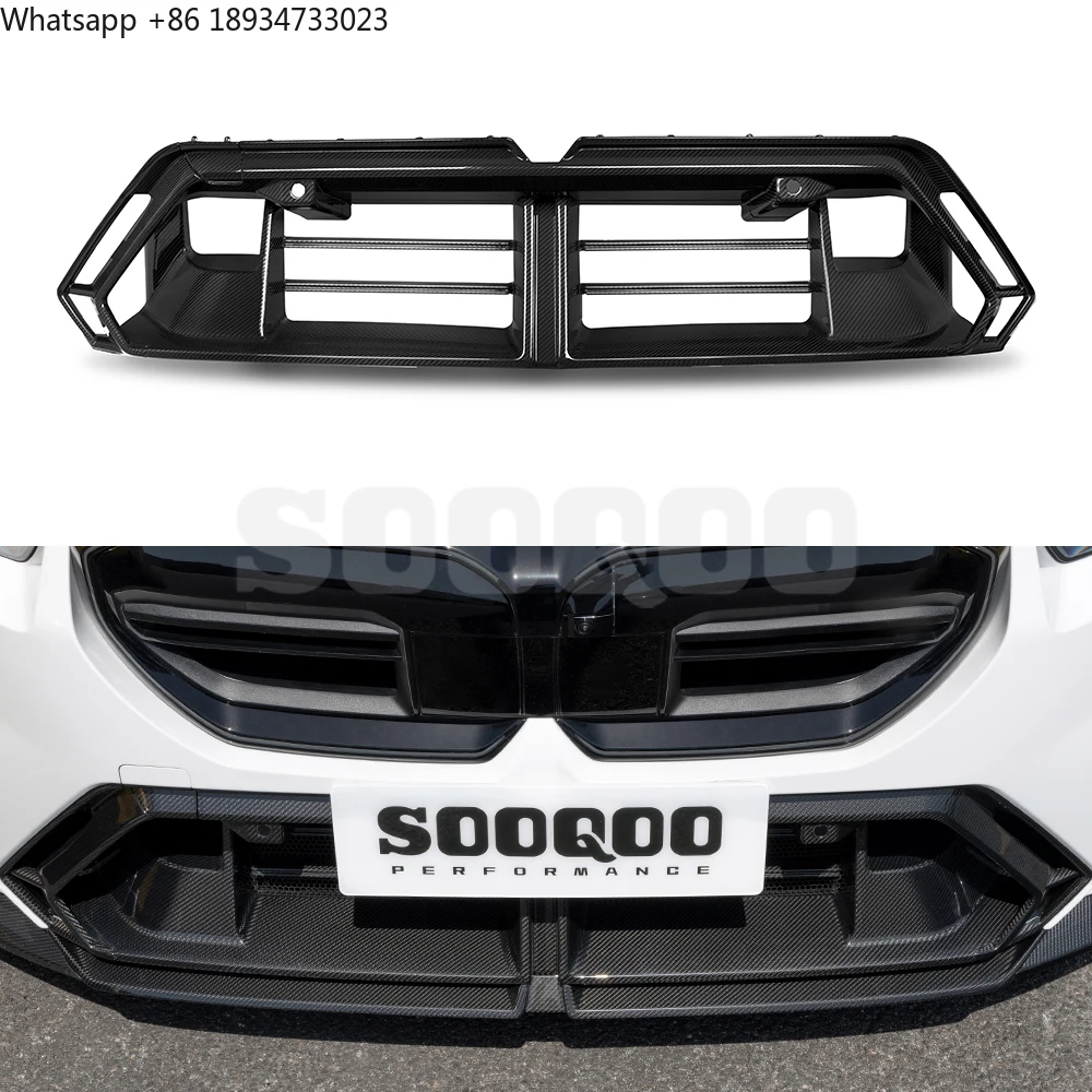 

SOOQOO Prepreg Carbon Fiber Front Bumper Center Trim for BMW M5 G90 G99 2024+