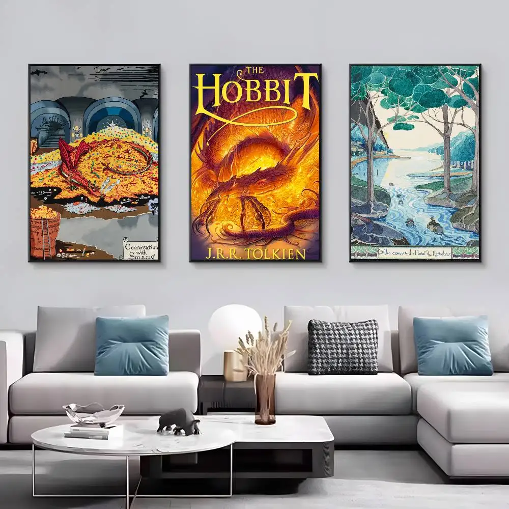 تولكين جدار خمر المشهد الفيلم الكلاسيكي قماش HD ورق الطباعة الجمالية جدار الفن لغرفة المعيشة بار ديكور المنزل الموضة #3