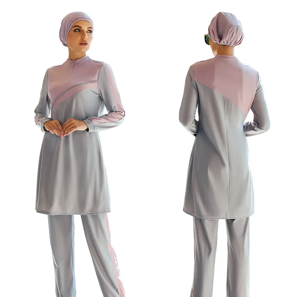 

Burkini Femme Musulmane Maillot De Bain Мусульманский скромный купальник Женские топы Брюки Купальник Ислам Буркини Купальный костюм Пляжная одежда