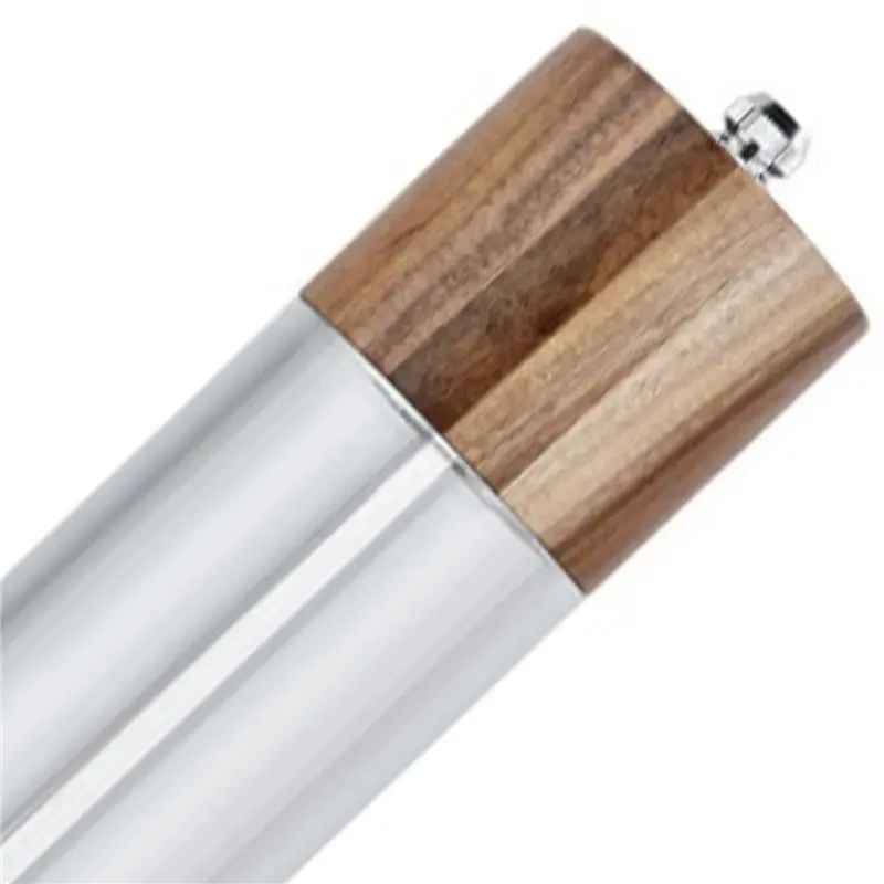 AB47-4X Pepper Grinder Transparent Pepper Mill Salt Grinding Core Multipurpose Seasoning Bottle Cruet 6 Inches