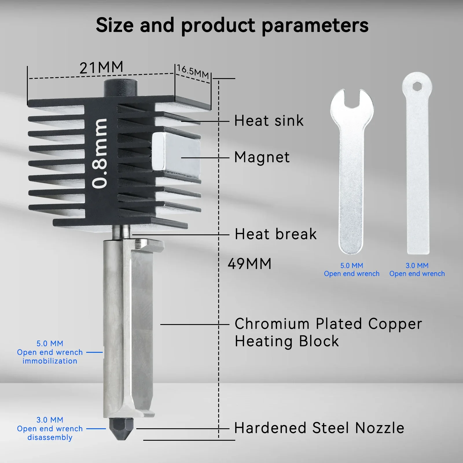 Upgrade 2.0 Hotend For Bambu Lab A1 Nozzle Bambu Lab A1 Mini Nozzle Kit Brass Hardened Steel  Nozzle For Bambulab A1 V2 Hotend