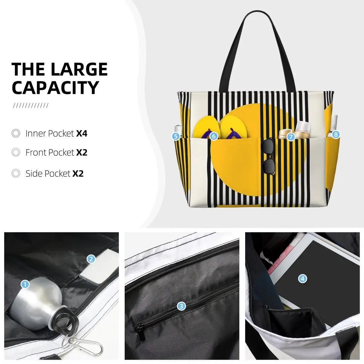 Выставочный принт Bauhaus, настенное искусство, желтый круг, настенная пляжная сумка-тоут, спортивная сумка для спортзала, йоги, женская дорожная сумка, сумка для фитнеса