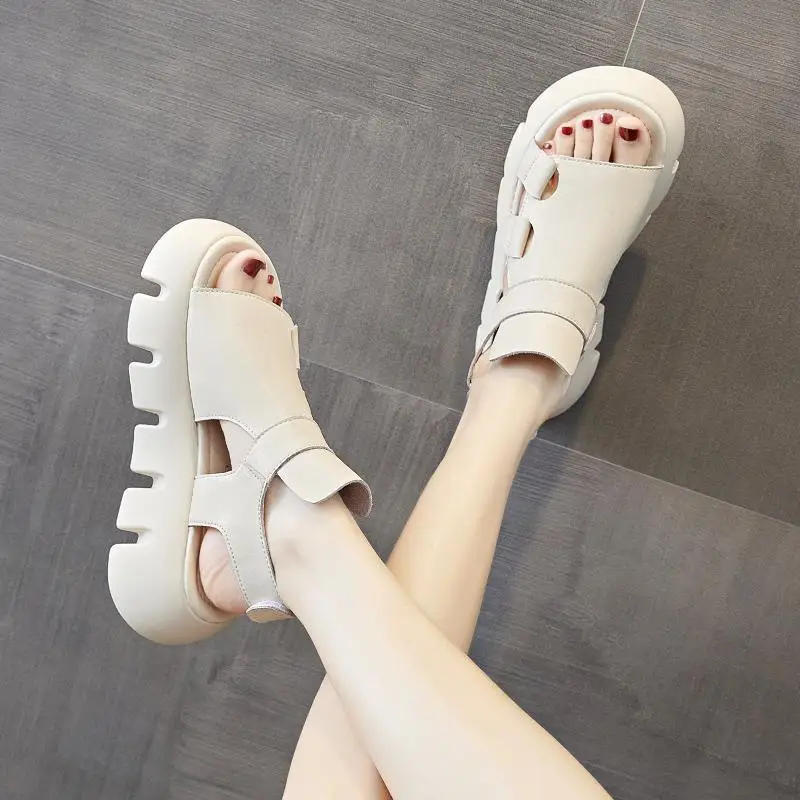 

Sandals for Women, 2025 New Summer Fashion, Versatile, Lightweight, Thick-soled, Anti-slip Roman Shoes, Sneaker and Casual Shoes