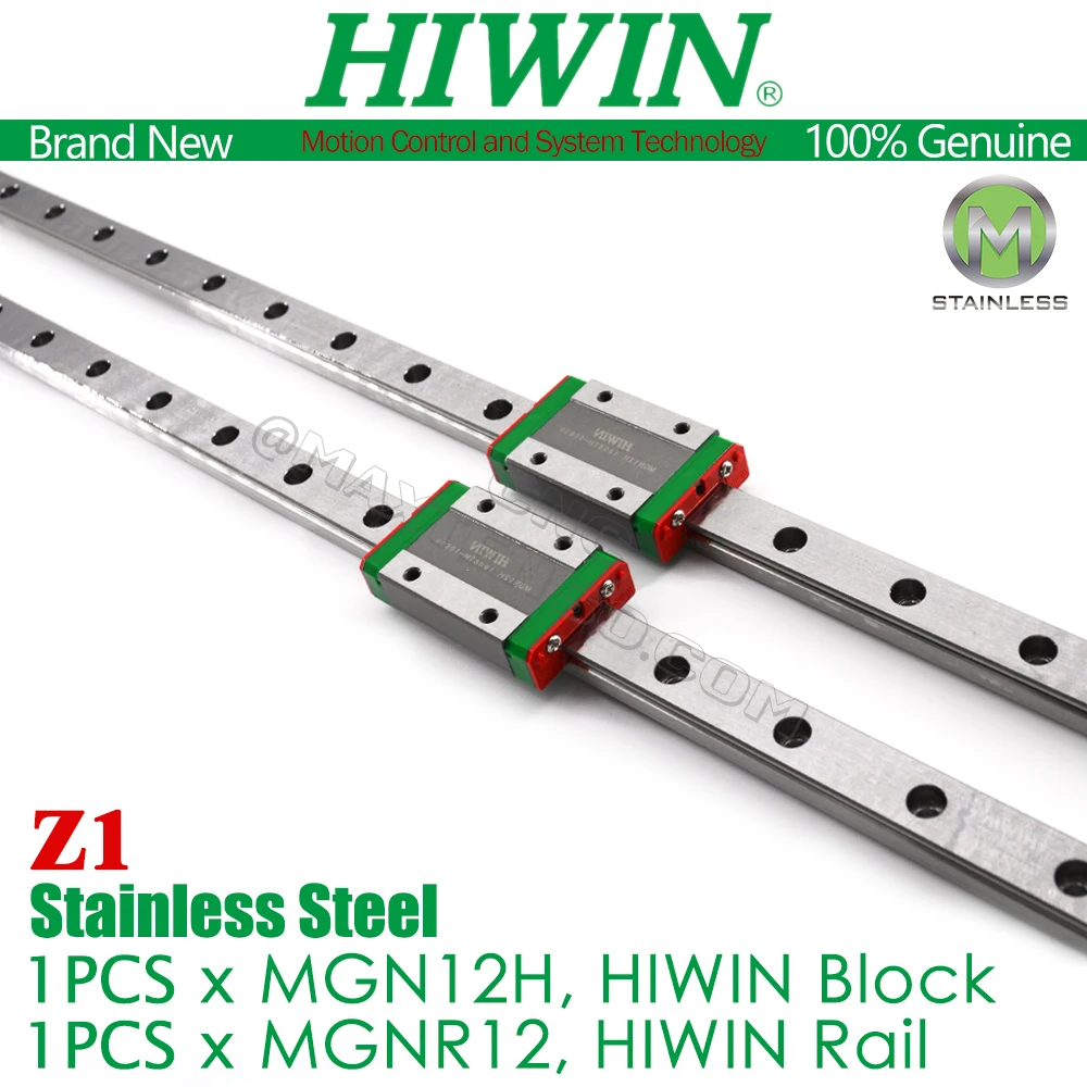 HIWIN Stainless Steel MGN12H Z1 Preloaded MGN12 Linear Rail 150 200 300 350 400mm HIWIN MGN12H Block Carriage Linear Guideways