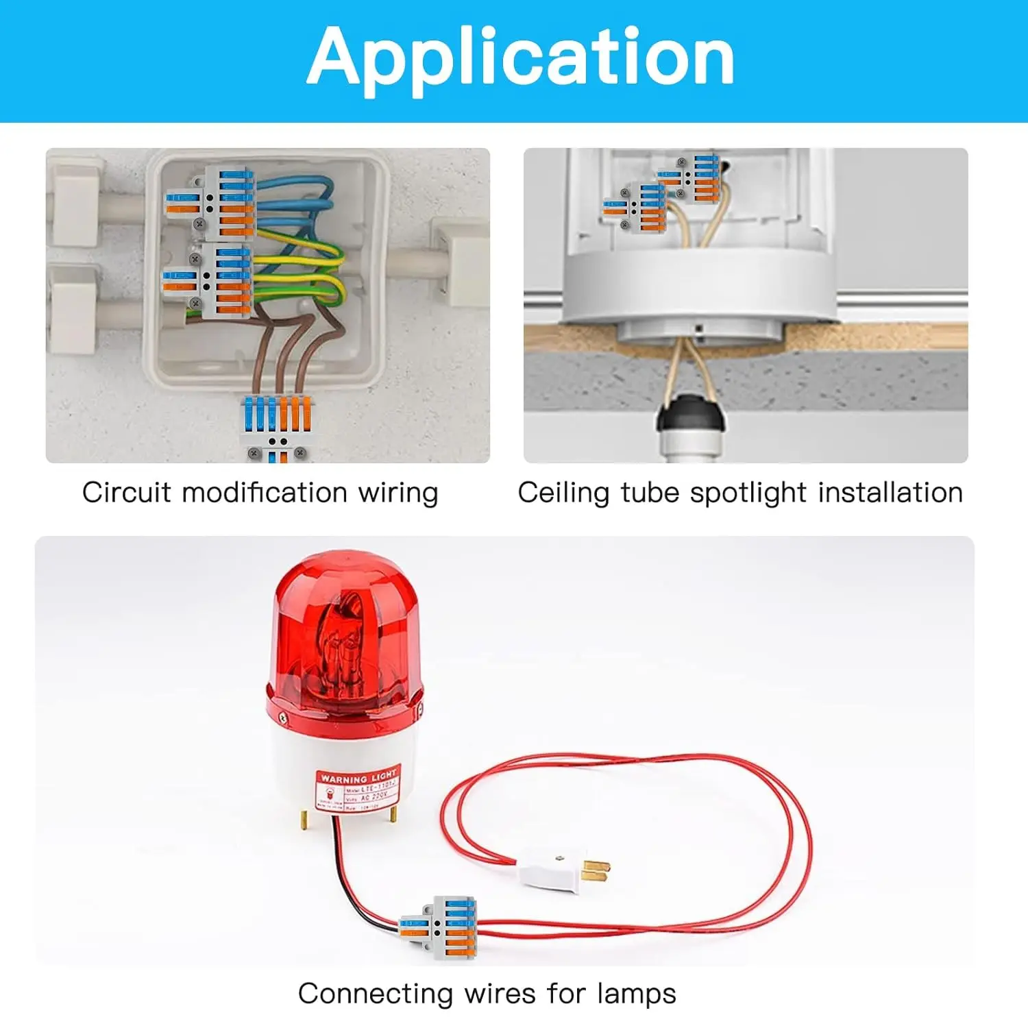 9pcs Compact Splicing Wire Connectors Assortment Pack Lever Connector Kit, Quick Wiring Connector for AWG 28-12