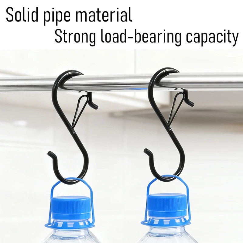 20Pcs Stylish & Durable S-shape Hanger Hooks Multifunctional Kitchen Home Enduring Organizer Windproof Load-Bearing Metal Hooks view 4