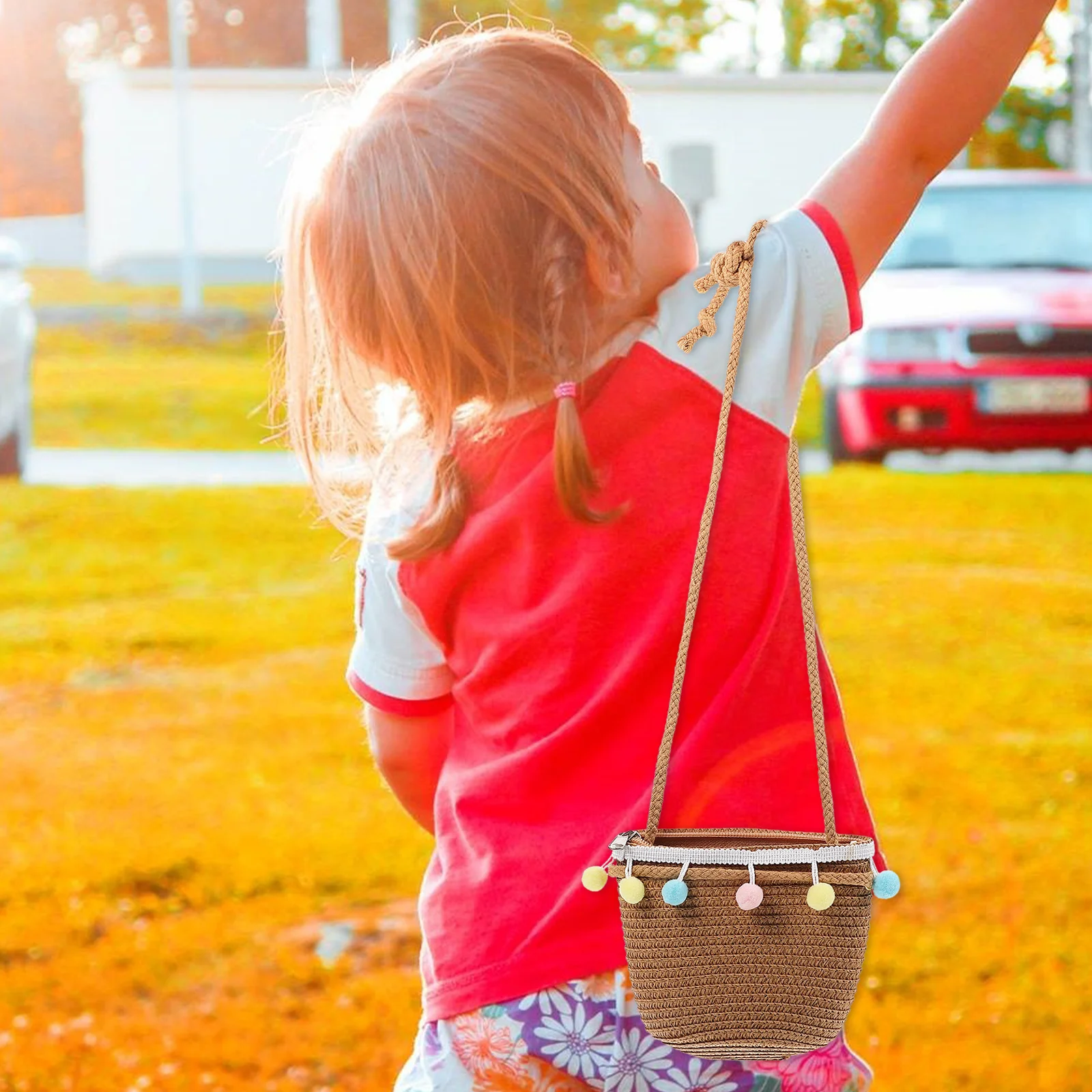 

Straw For 'S Woven Handbag Beach Storage Bag Durable Washable Lightweight Summer Fashion Outdoor Bag Lovely Design