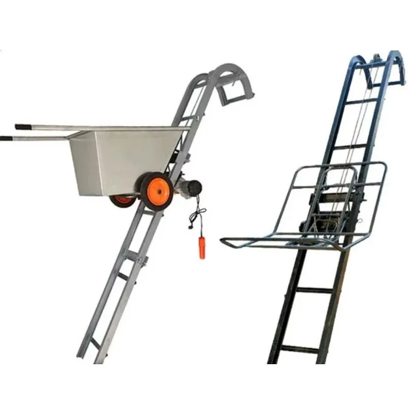 Sand Bucket Elevator Lift Small Electric Rail Ramp Feeder Automatic Lifting Customizable Height