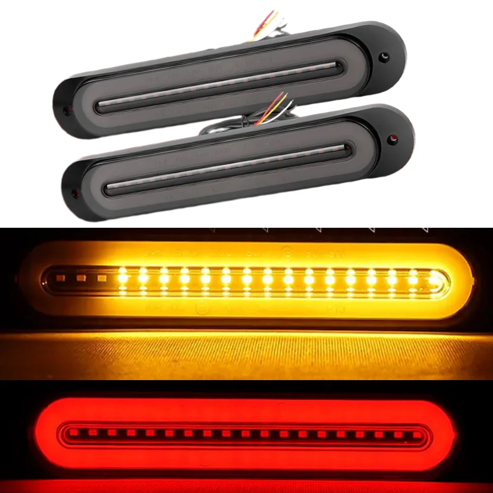 driving red low brightness+brake red high brightness 68LED taillights turn signal lights fit for SUVs, trucks, trailers, trucks