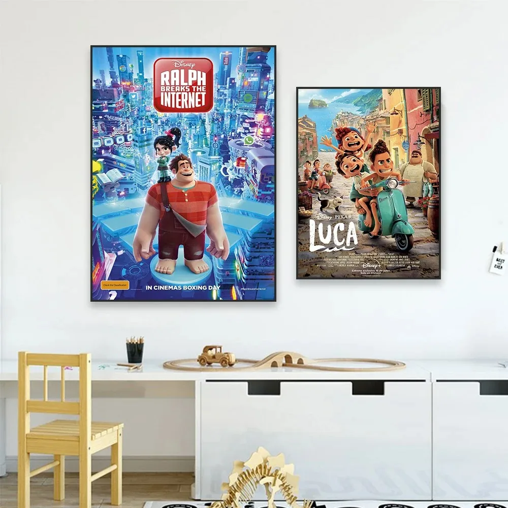 Disney Movie Coco Poster Motivational Cartoon Movie Poster Cartoon Film Elemental Prints Encanto Art Bedroom Canvas Painting