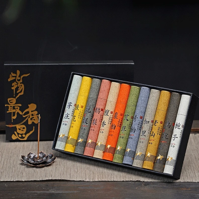 1箱12種類の天然香 サンダルウッド キンモクセイ 線香 ホ - Home Fragrance Vanilla のレビューと価格