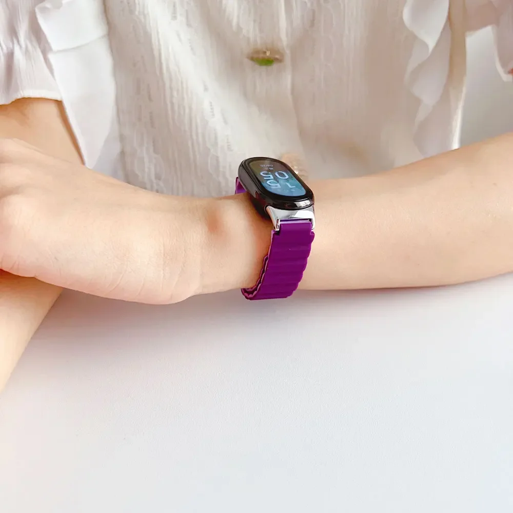 Cinturino in Silicone per Xiaomi Mi Band 8 bracciale cinturino sportivo per cinturino di ricambio per cinturino Miband8 Mi Band8 Manetic