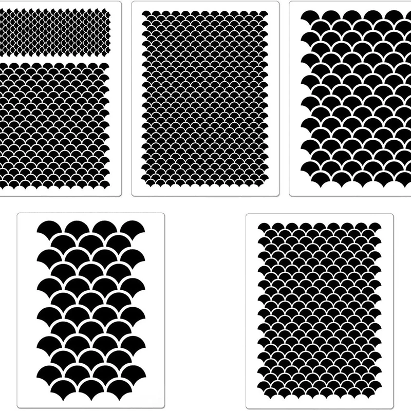 4/5/6/10 Stück Fischschuppen-Schablonen, Gesichtsmalerei-Schablonen, Schablonen zum Malen, Make-up-Schablonen, wiederverwendbare Gesichtsmalerei-Schablonen – Detail 8