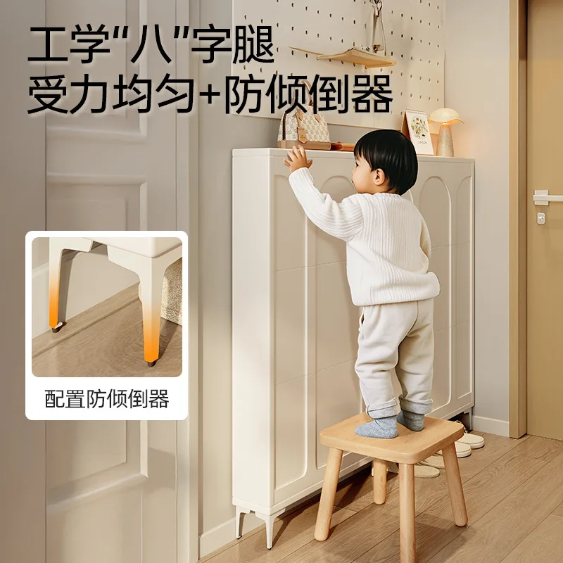 باب منزلي صغير وضيق 2025 دلو منزلي جديد، خزانة تخزين مدخل موفرة للمساحة رف أحذية متكامل #4