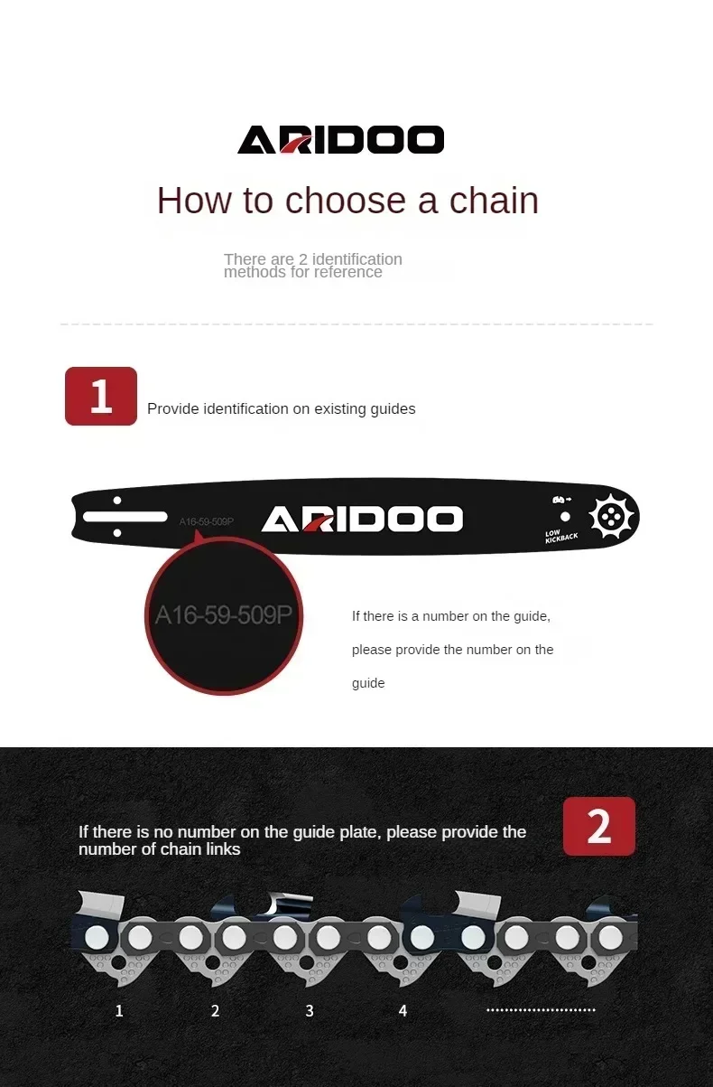 German Gasoline Chainsaw Parts Angle Grinder Electric Chainsaw 16-Inch/18-Inch/20-Inch Chainsaw Chain A