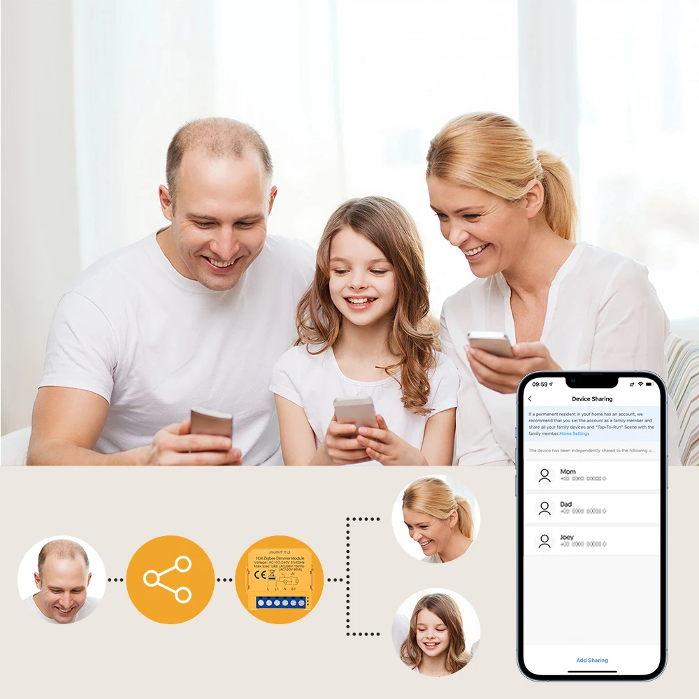 AVATTO WiFi/ZigBee 1/2-Gang-Dimmer-Lichtschaltermodul, intelligentes Dimmer-Schaltermodul, APP-Fernbedienung für Tuya Alexa Google Home – Detail 9